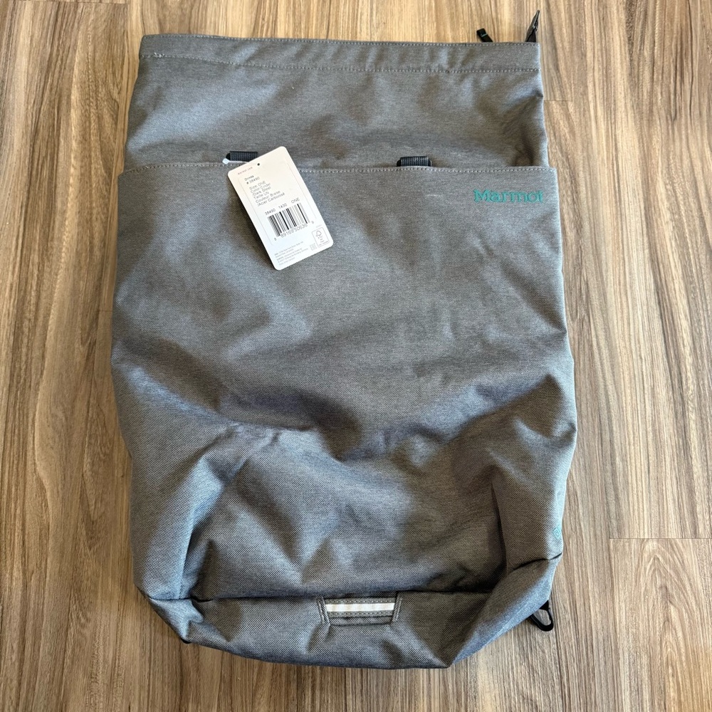 NWT Marmot Orinda 23L Gray and Teal Roll-Top Backpack